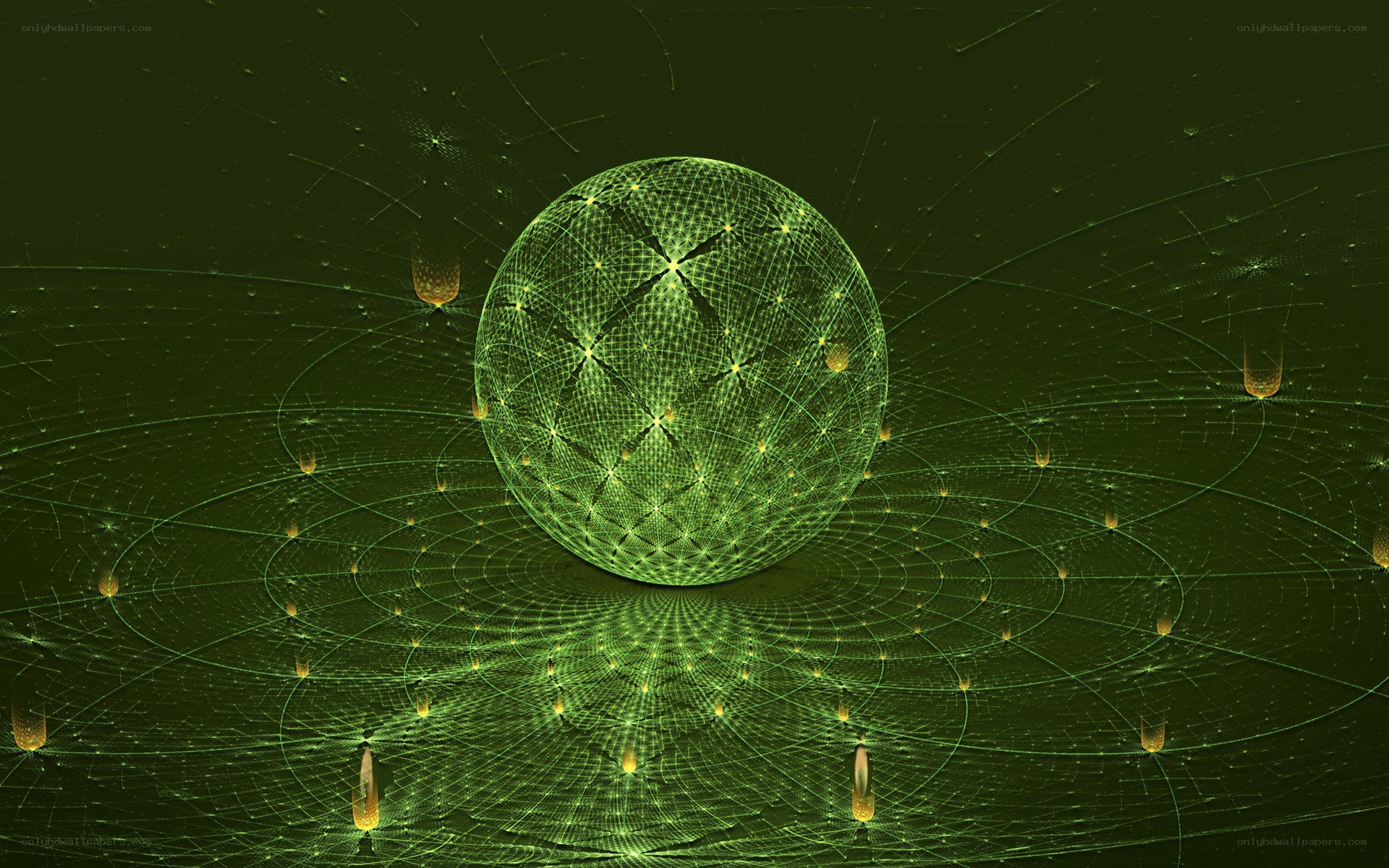 green fractal sphere network