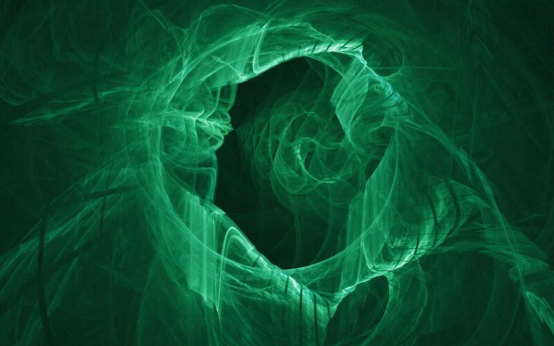 green fractal spiral