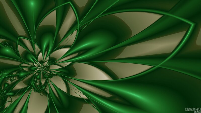 green fractal spiral