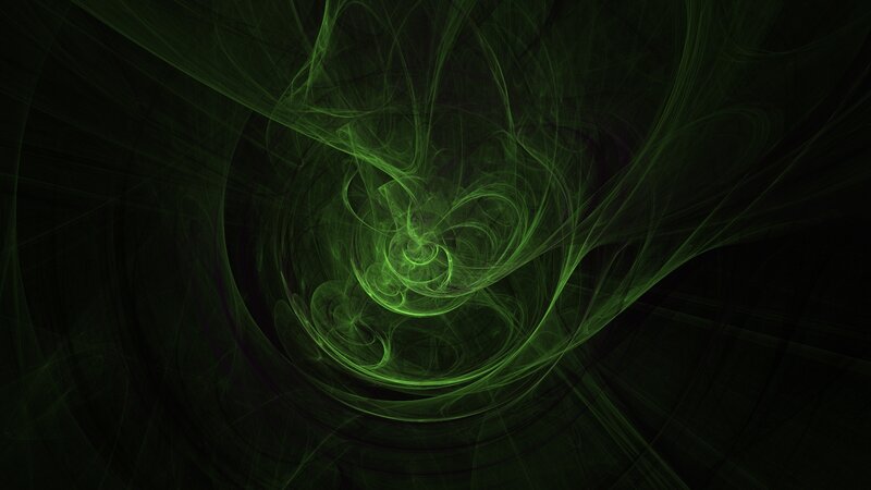 green fractal spiral