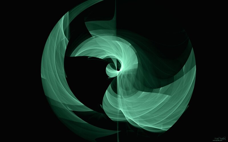 green fractal spiral