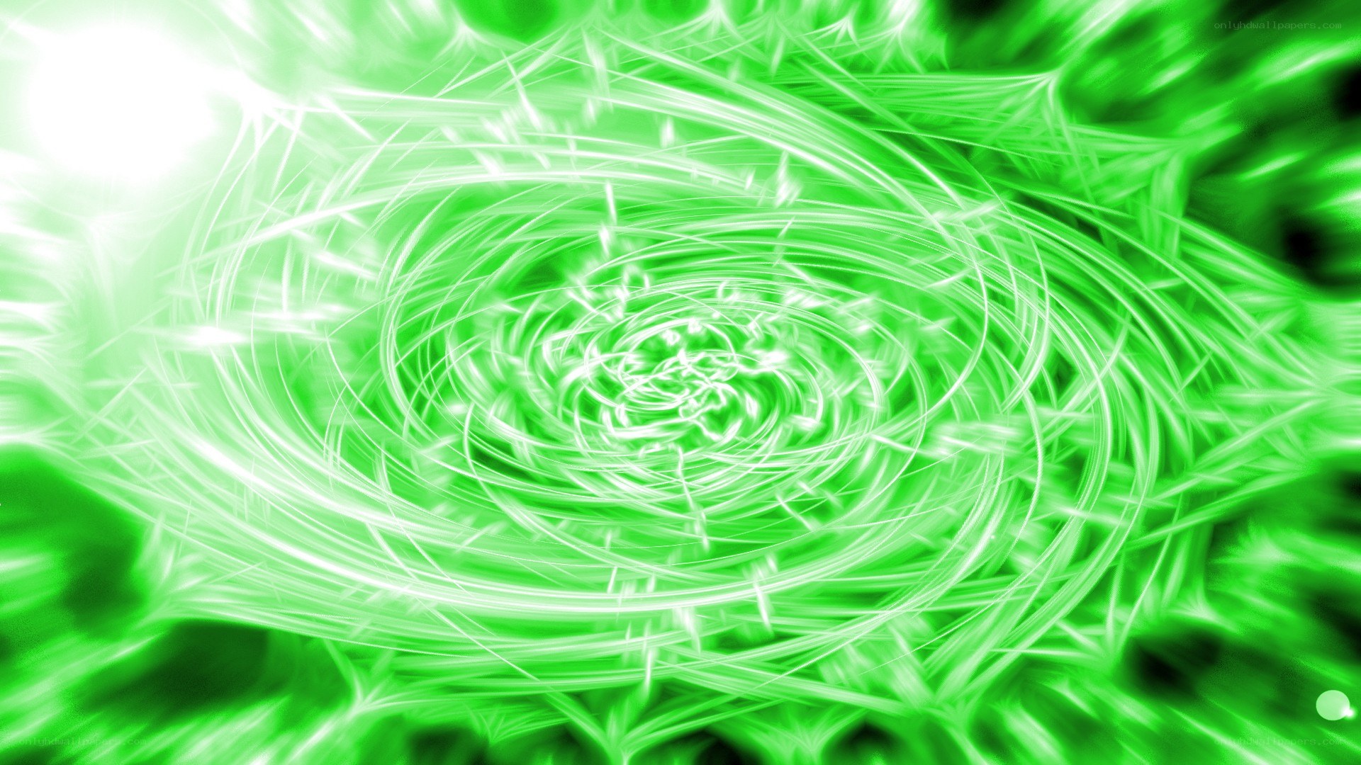green fractal spiral animation