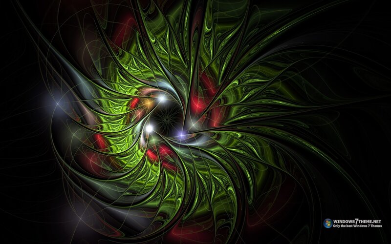green fractal spiral design