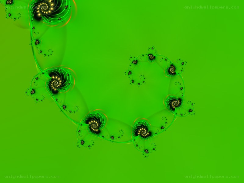 green fractal spiral pattern