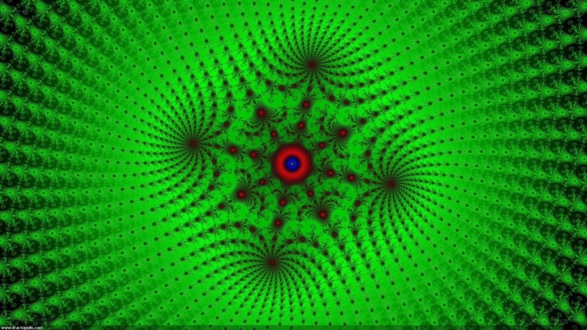 green fractal spiral pattern