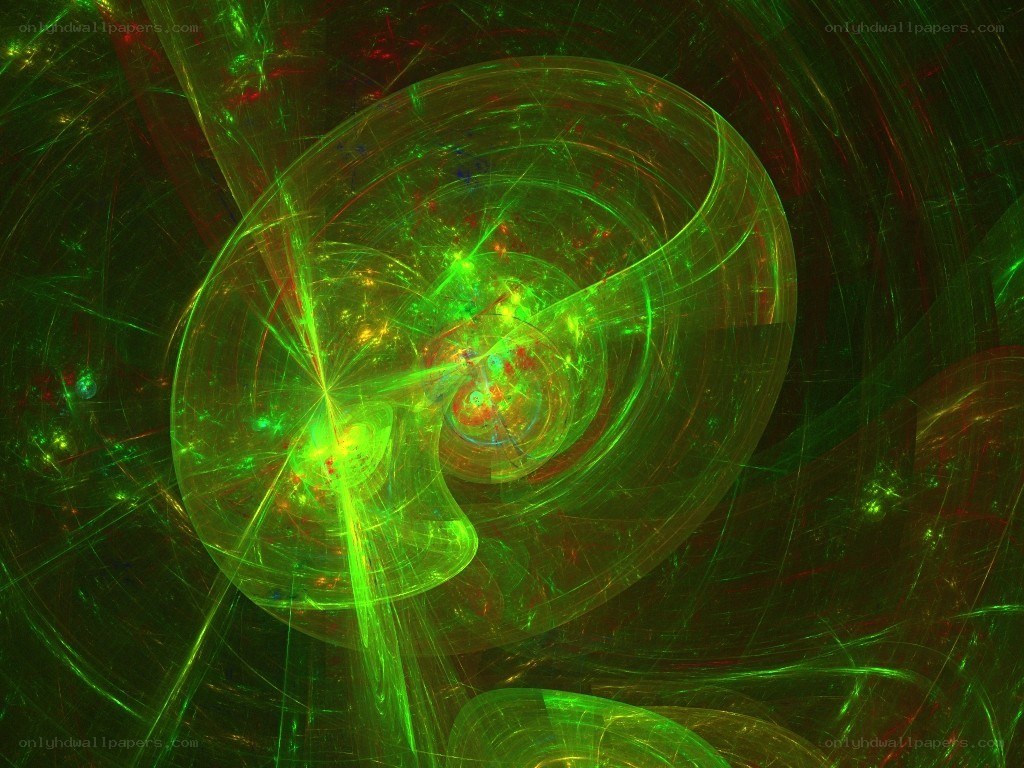 Green fractal spiral pattern
