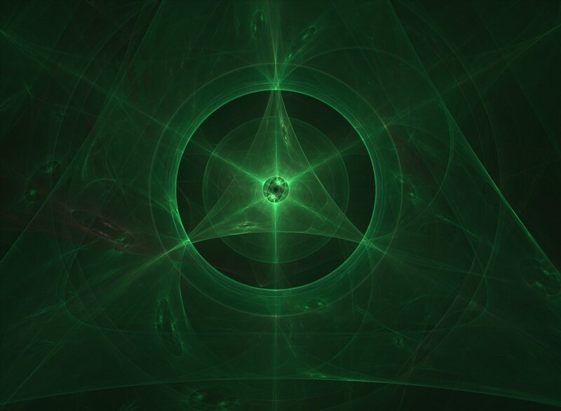 green fractal spiral pattern