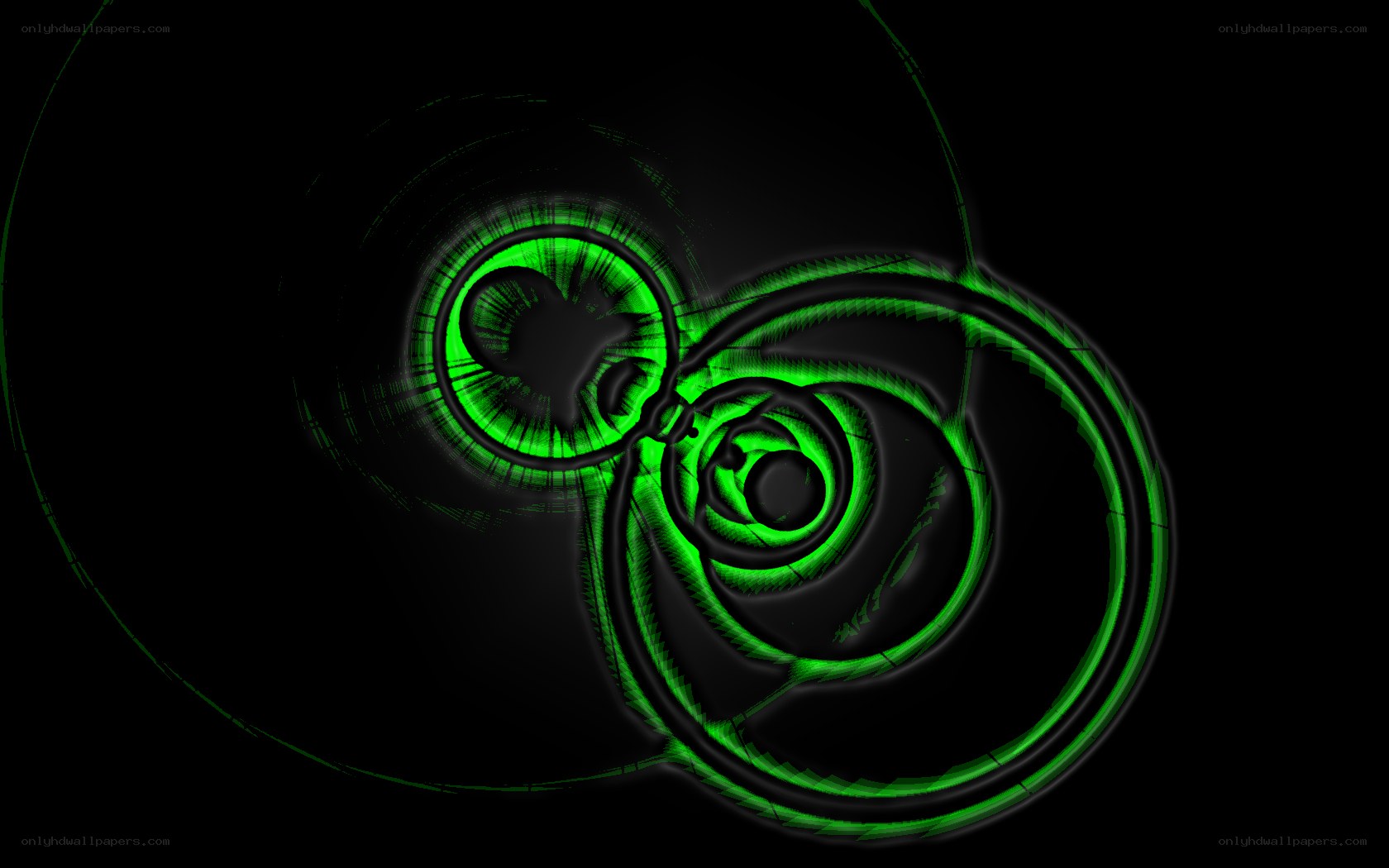 green fractal spiral pattern