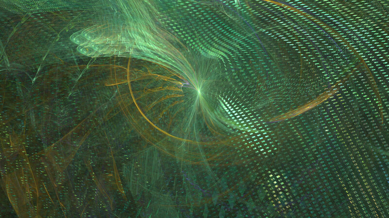 green fractal spiral pattern