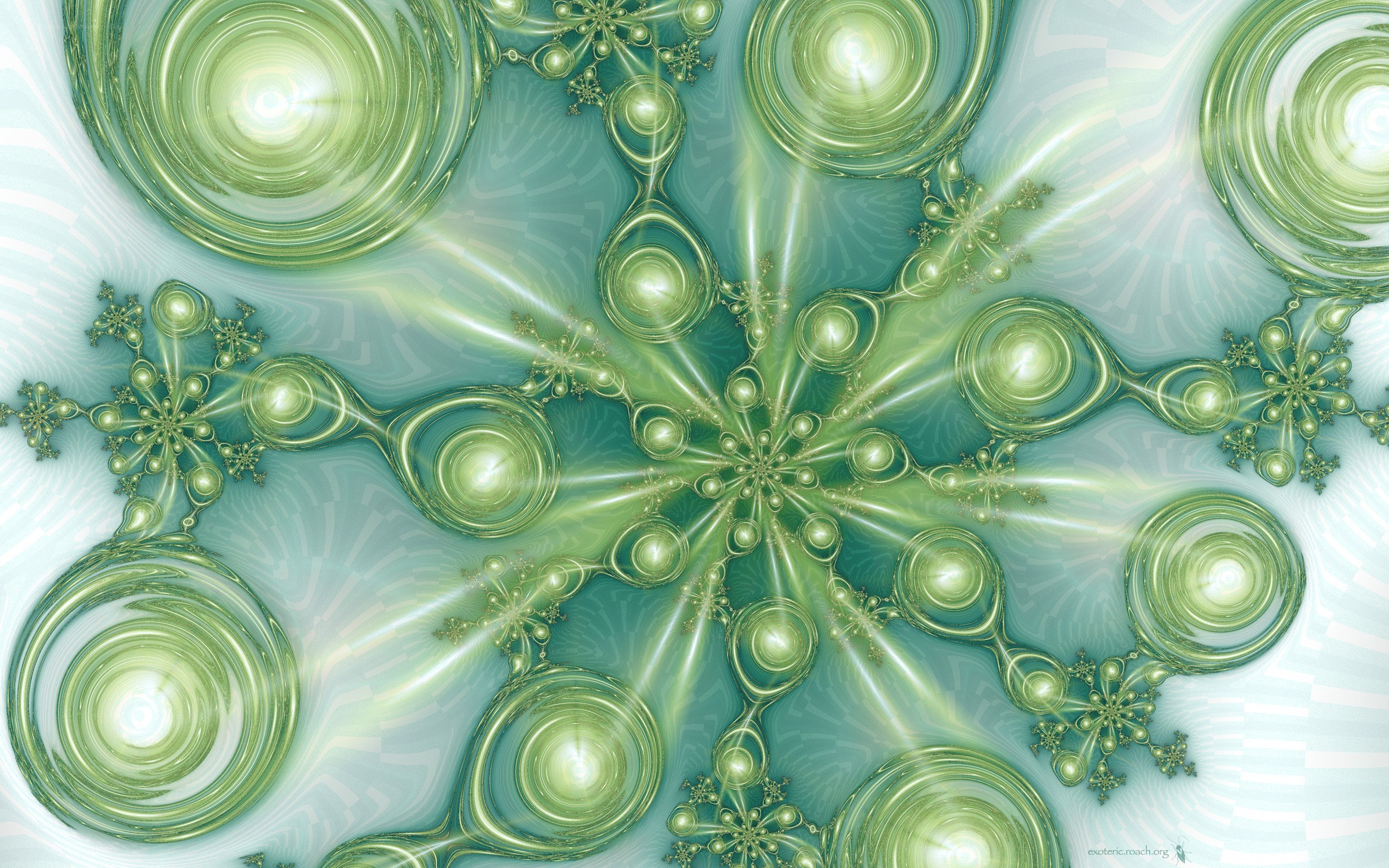 green fractal spiral pattern