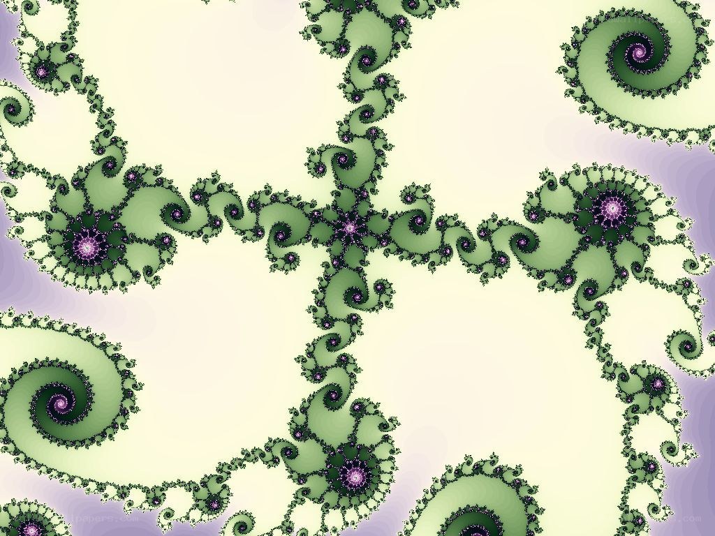 green fractal spiral pattern