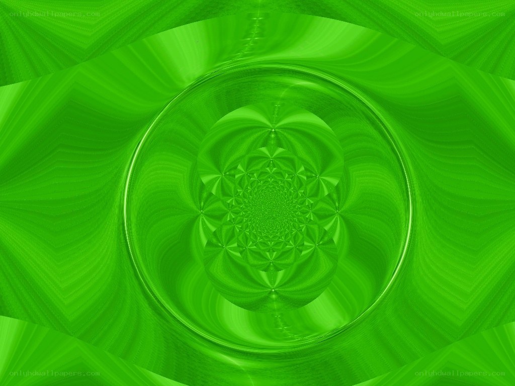 green fractal spiral pattern