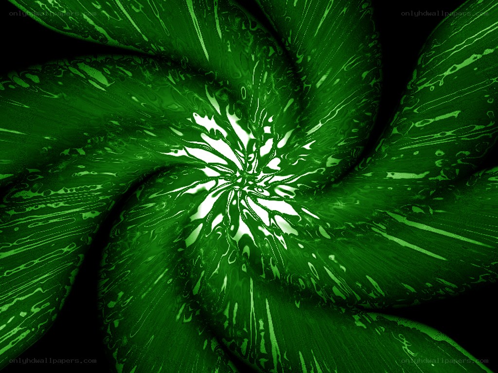 green fractal spiral pattern