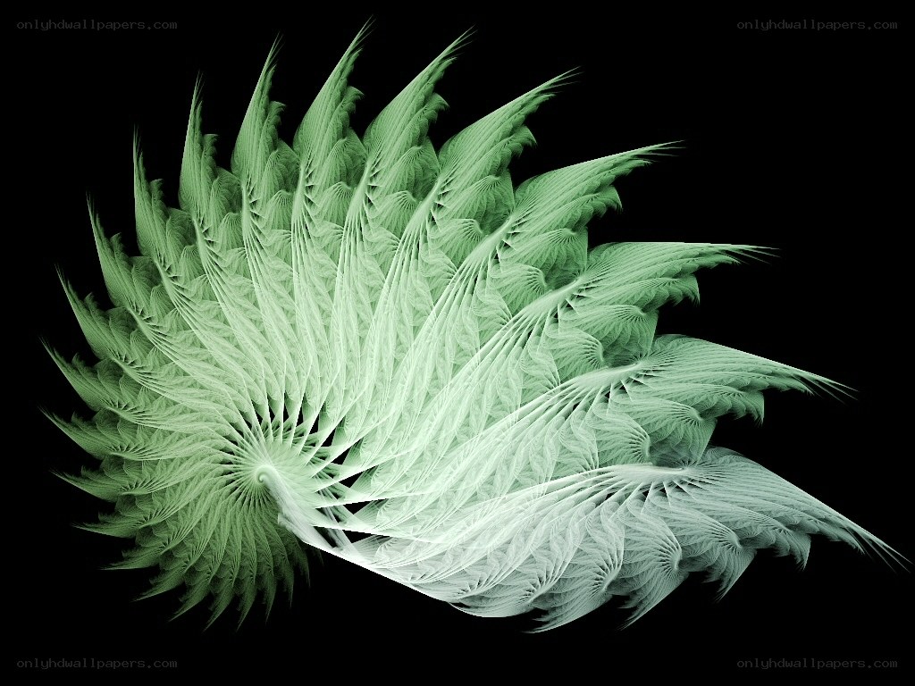 green fractal spiral pattern