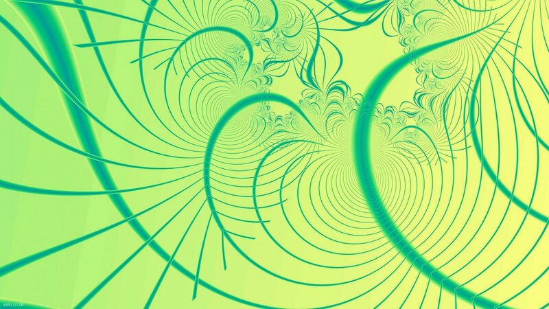 Green Fractal Spiral Pattern — Hypnotic
