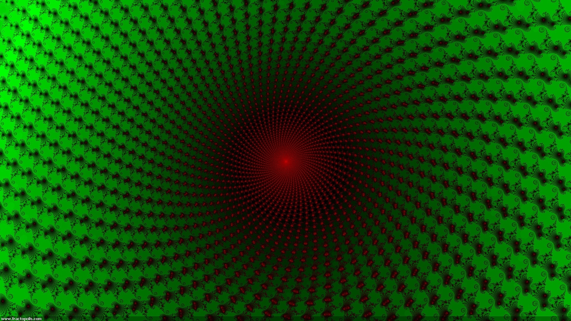 green fractal spiral