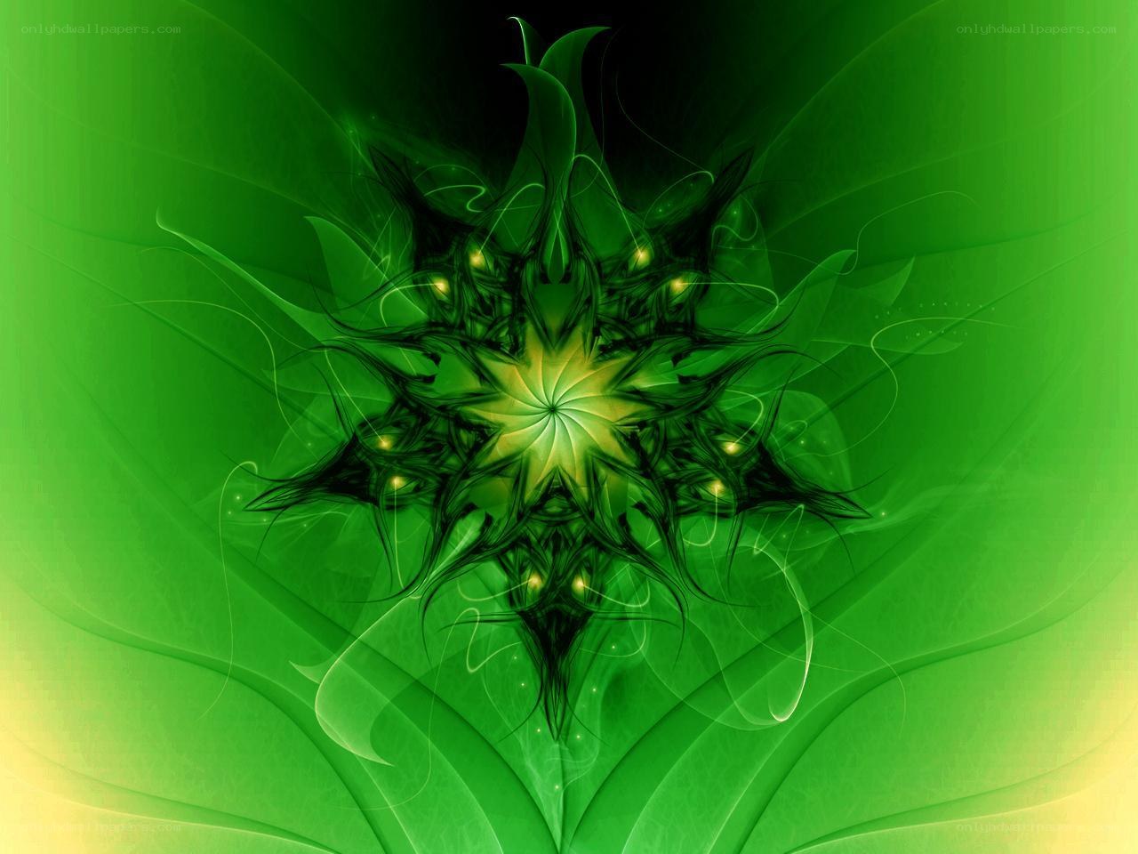 green fractal star design
