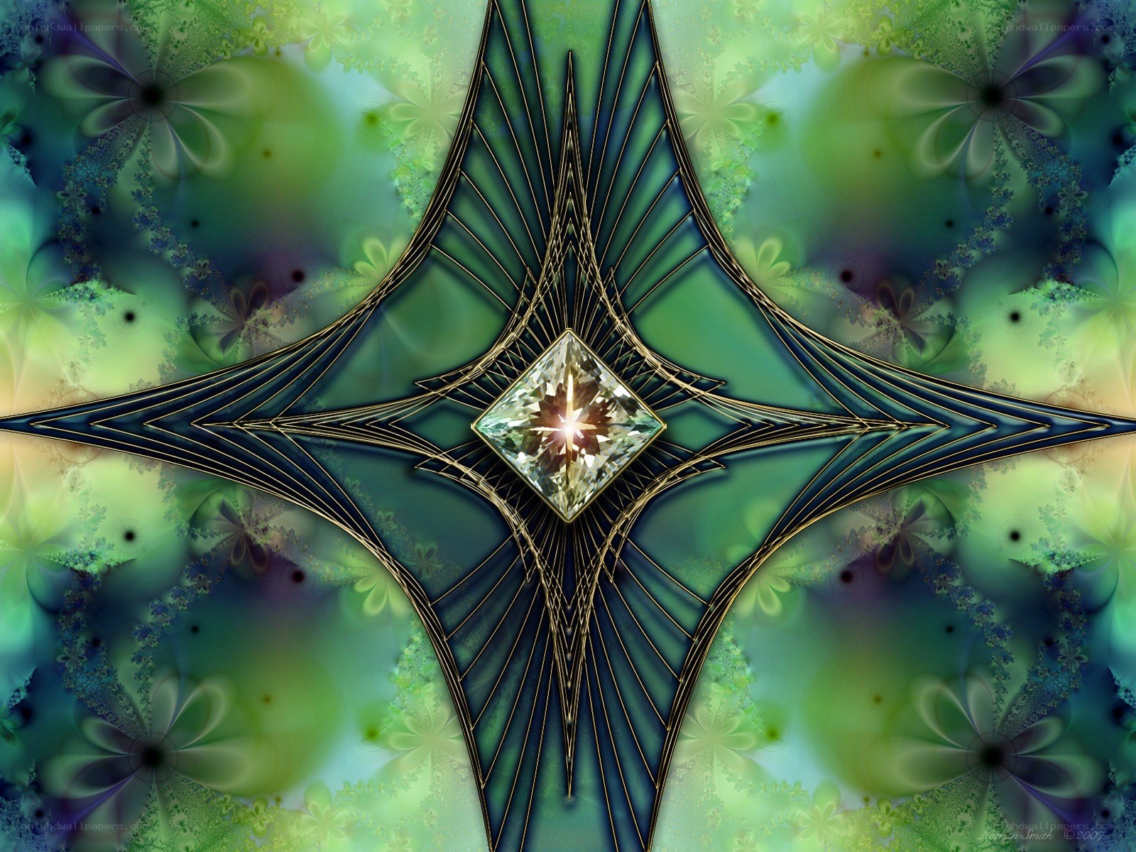 Green fractal star design