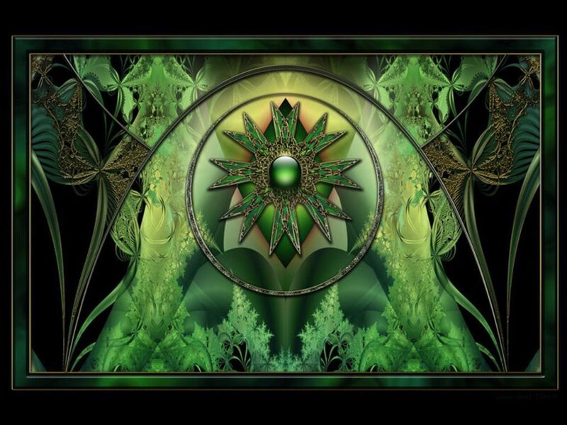 green fractal star design