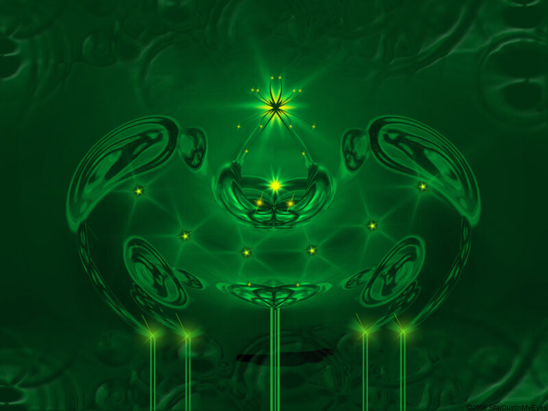 green fractal star design
