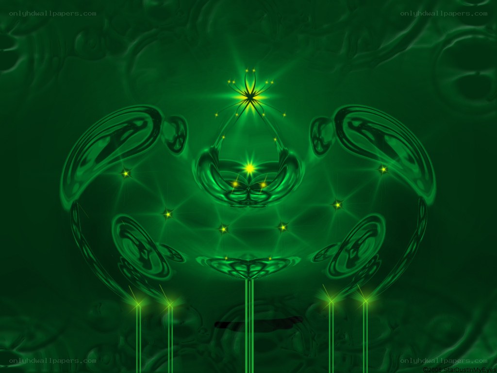 green fractal star design