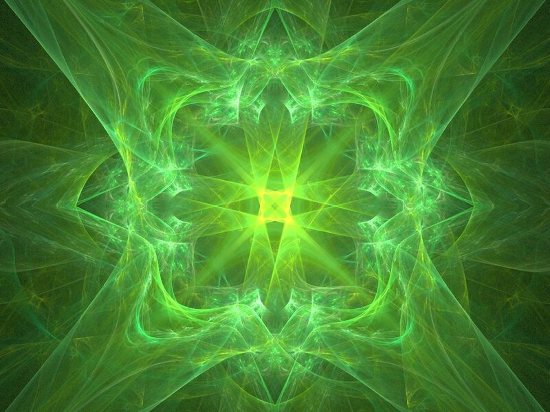 green fractal star pattern