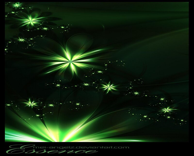 Green fractal starburst