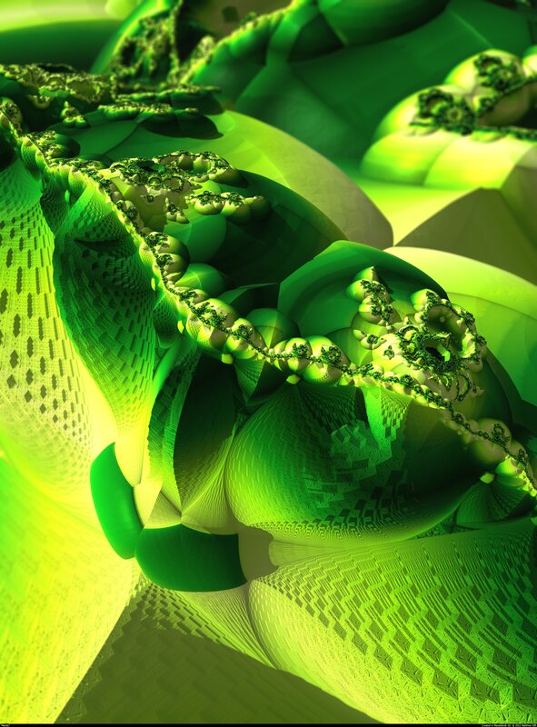 Green Fractal Structure — Dramatic