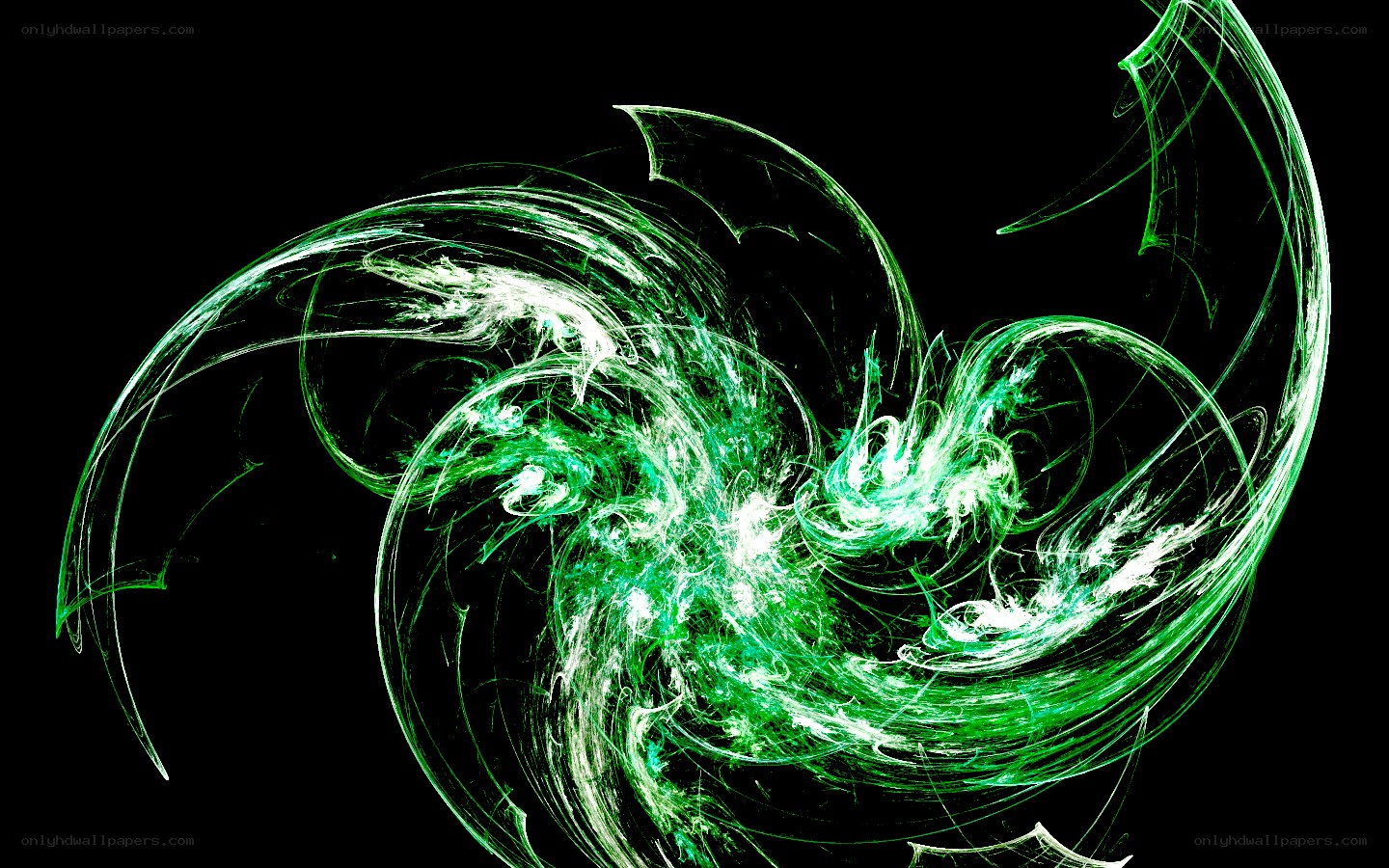 Green fractal swirl animation