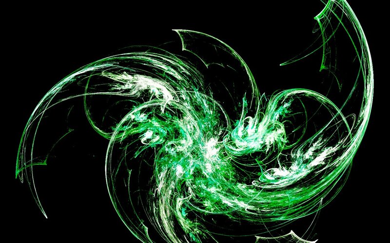 Green Fractal Swirl — Dynamic