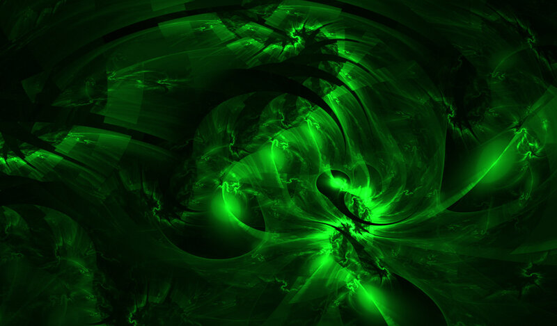 Green Fractal Swirl — Mysterious
