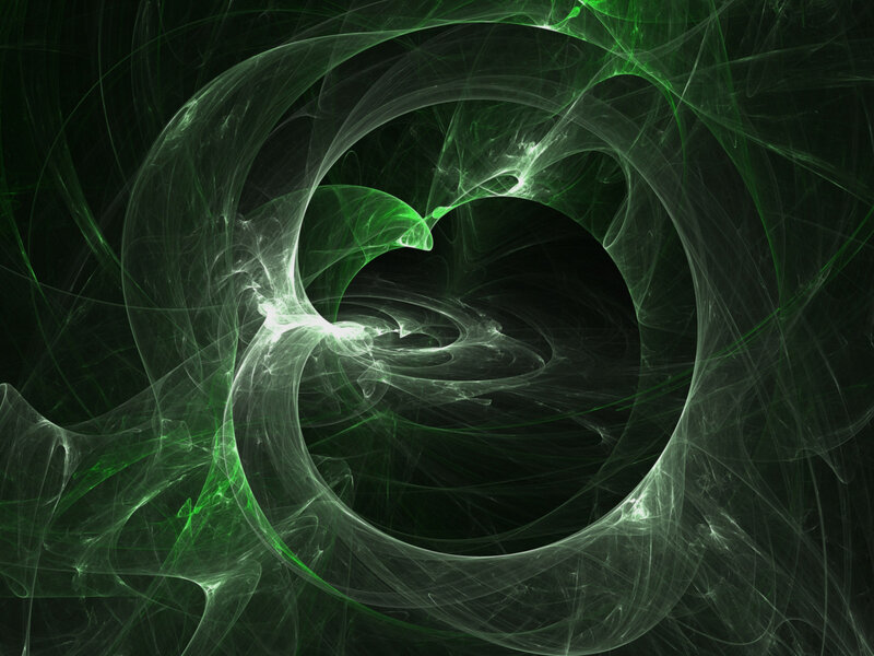 Green Fractal Swirl — Mystical, Abstract, Swirls