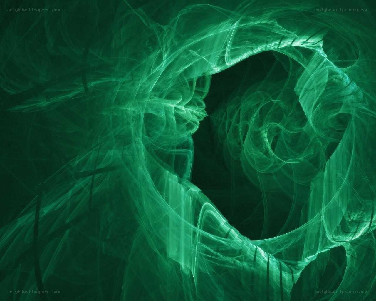 Green fractal swirl pattern
