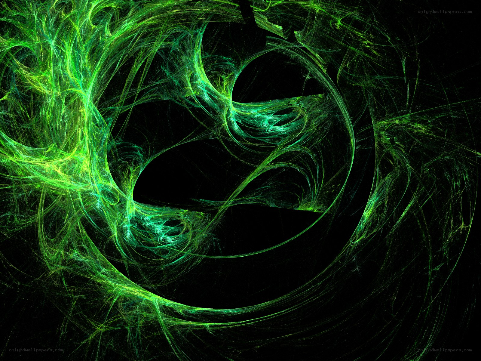green fractal swirl pattern