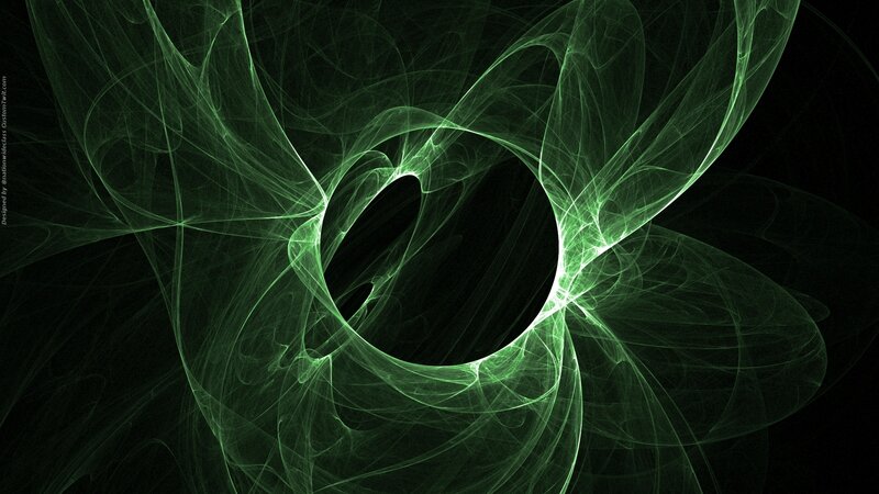 Green fractal swirl pattern