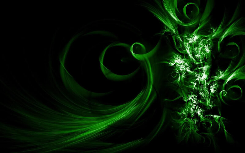 green fractal swirls