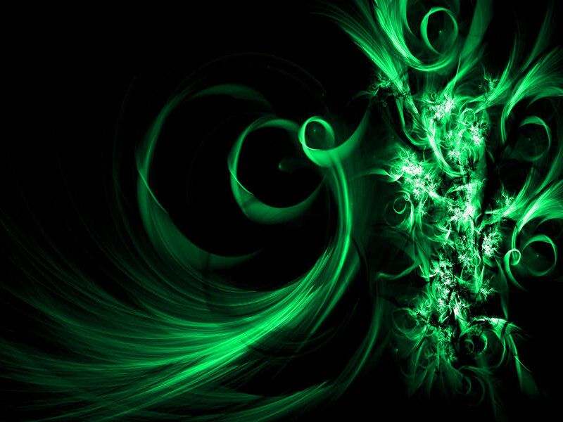 green fractal swirls