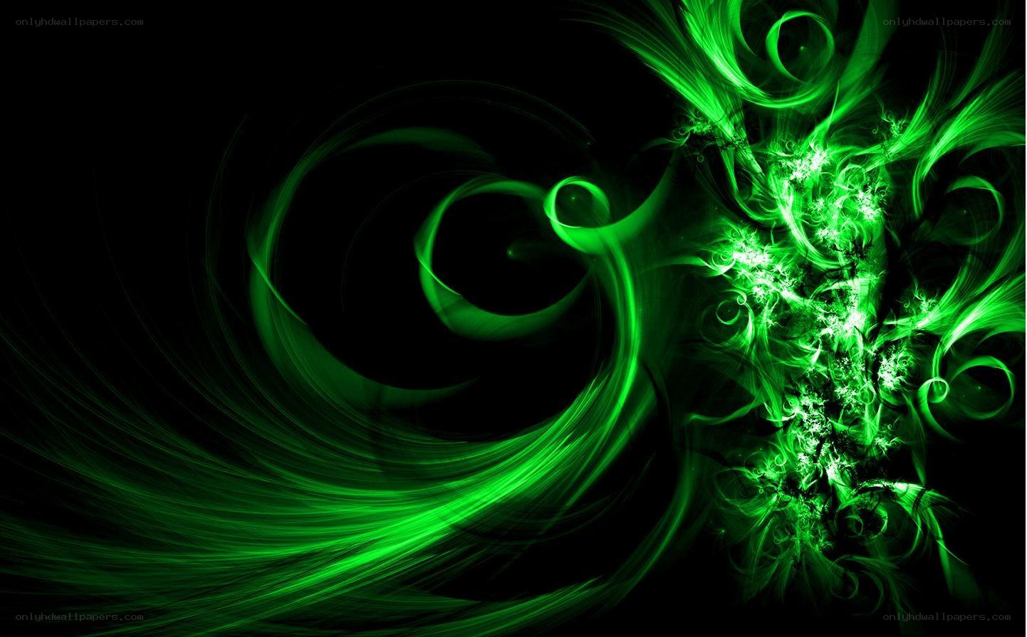 green fractal swirls