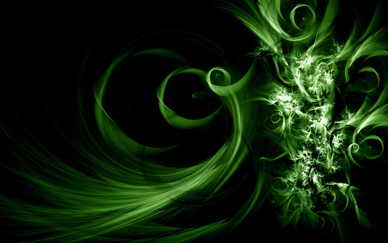 Green fractal swirls