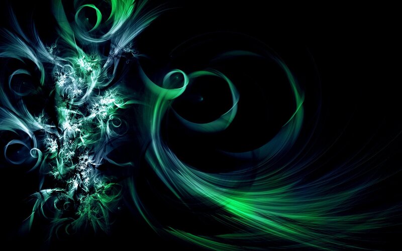 Green fractal swirls
