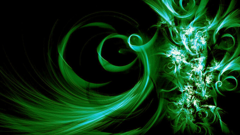 green fractal swirls