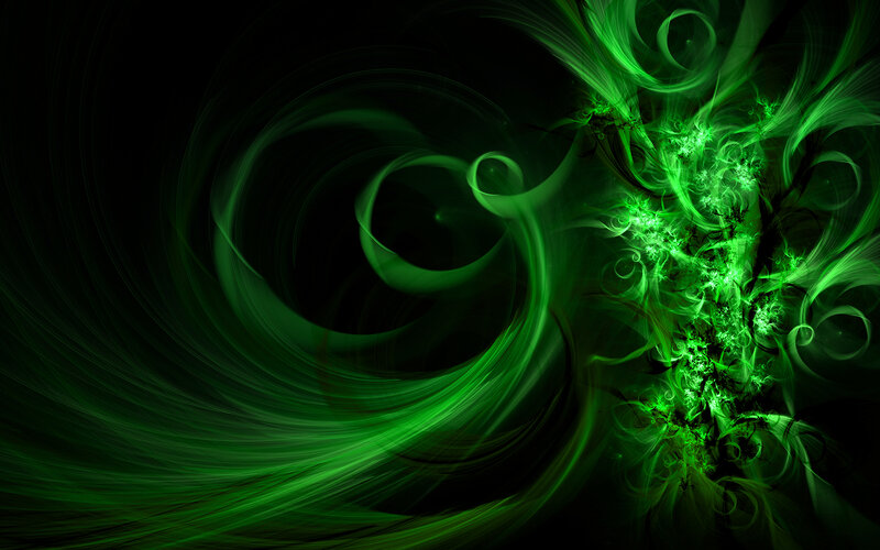 green fractal swirls