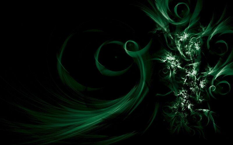 green fractal swirls