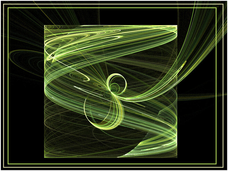 Green fractal swirls