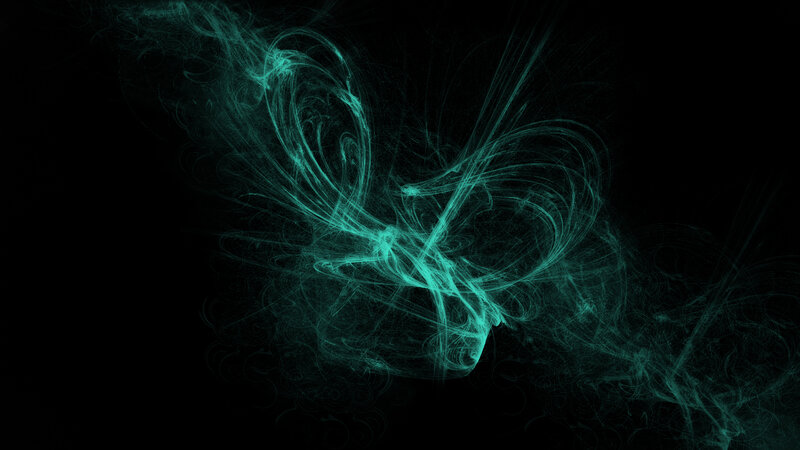 Green Fractal Swirls — Teal