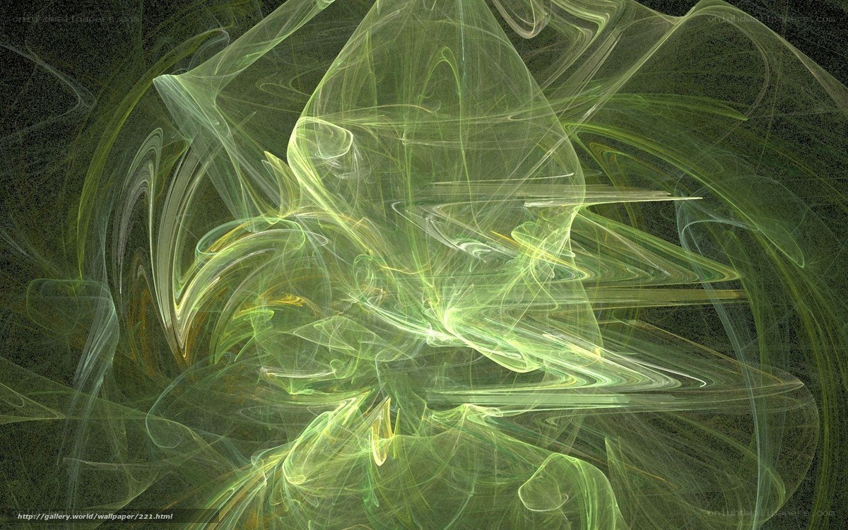 Green fractal swirls