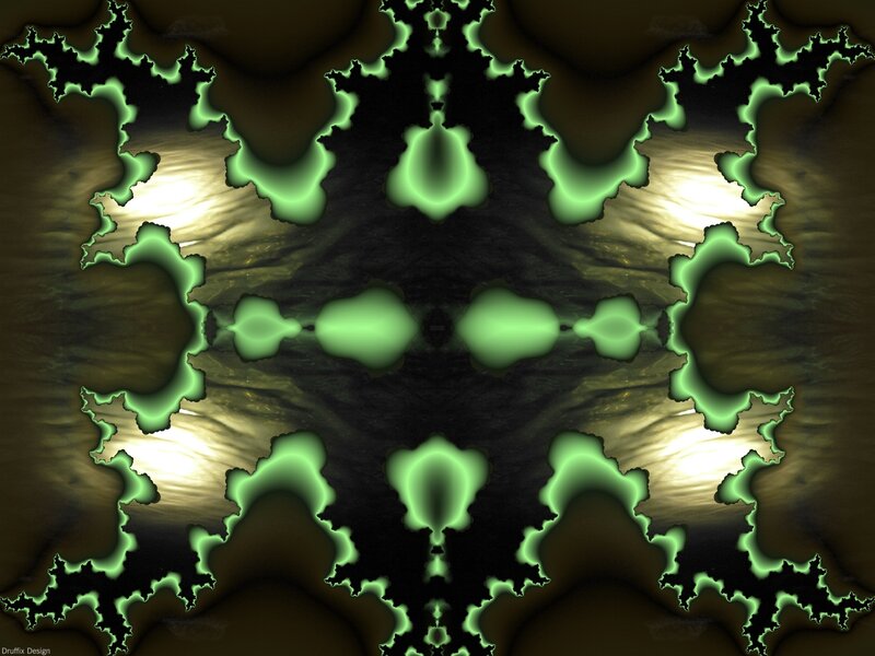 Green fractal symmetry pattern