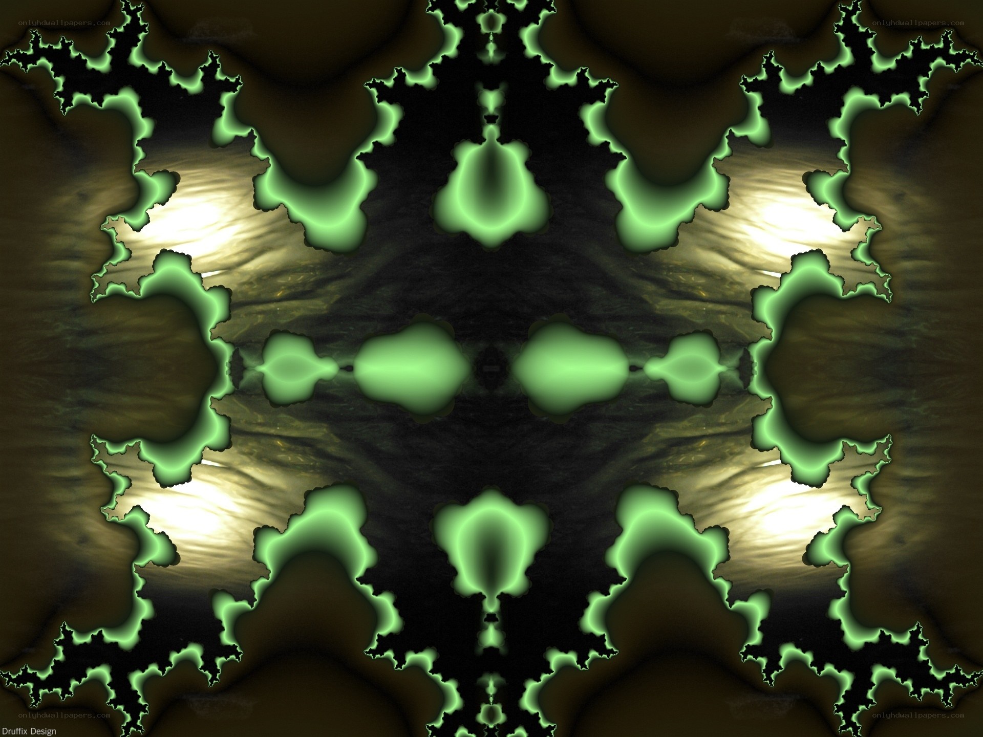 Green fractal symmetry pattern