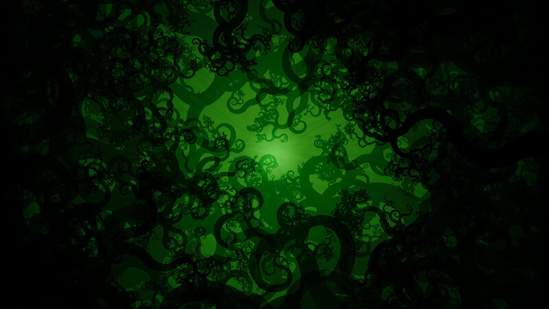 Green fractal tentacle pattern