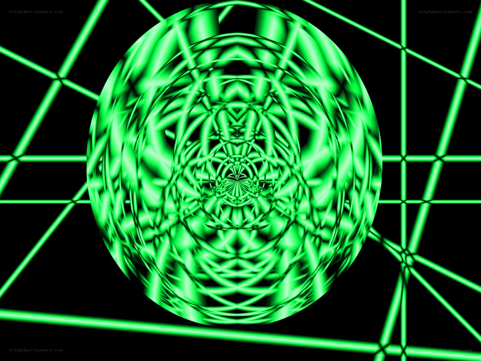 green fractal tunnel animation